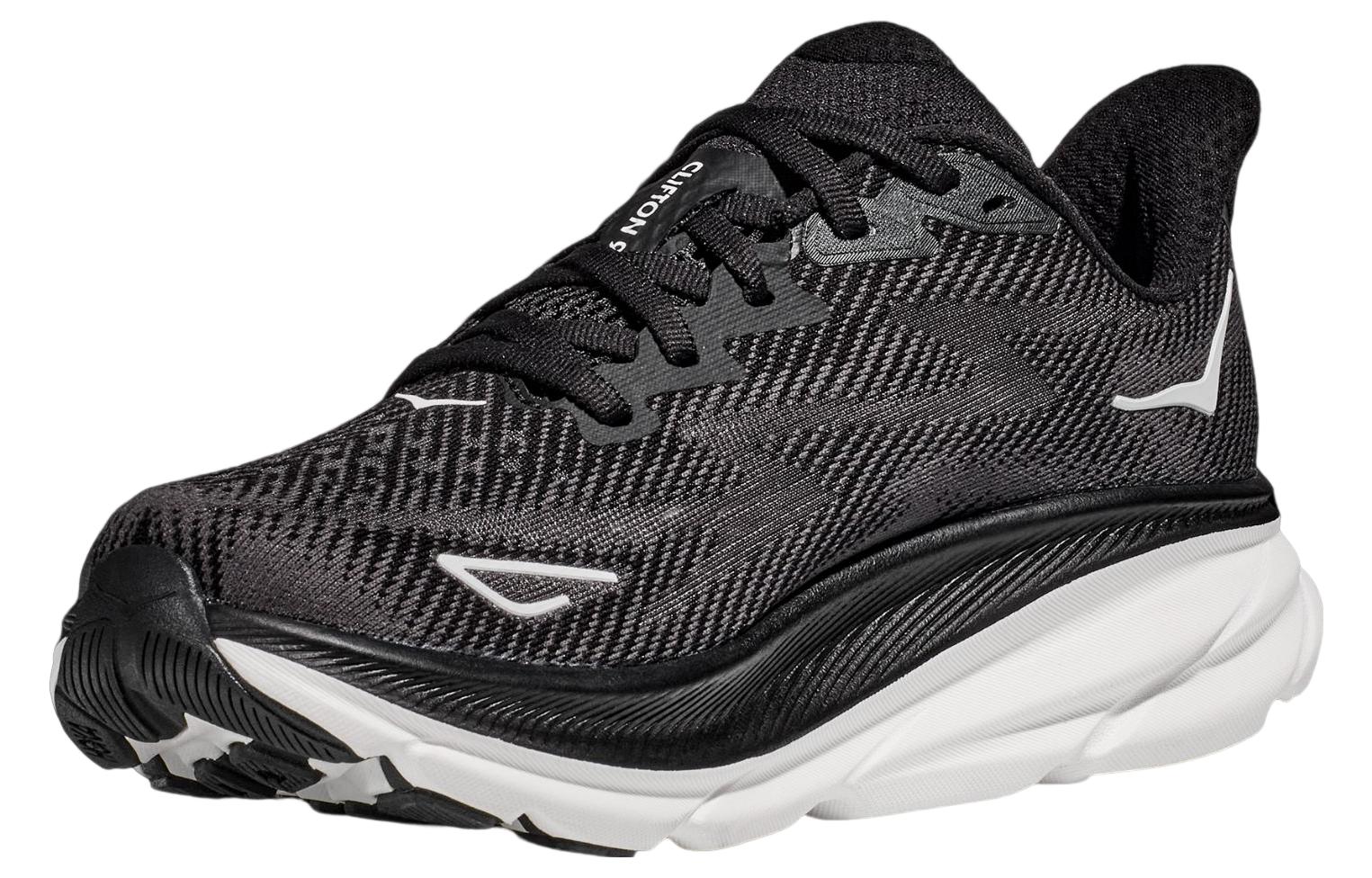 hoka ONE ONE Clifton 9 2E Wide 'Black White' 1132210-BWHT