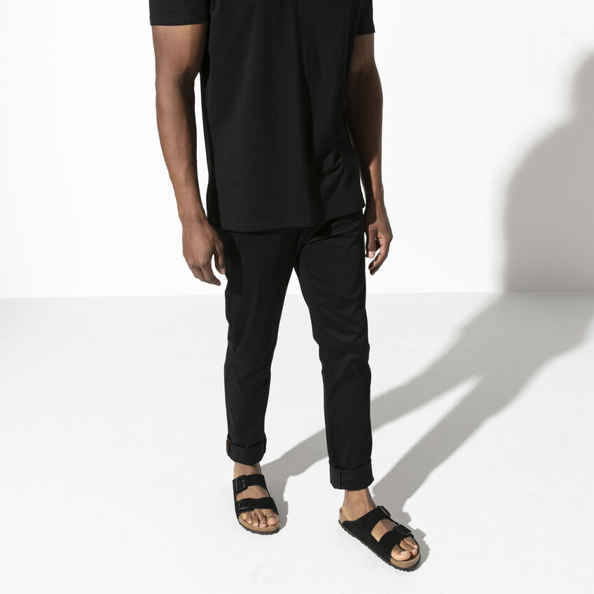 Arizona Soft Footbed Suede Leather  Black