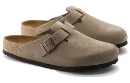 Birketthhnstock Boston Soft Footbed Suede Regular 'Taupe' 0560771