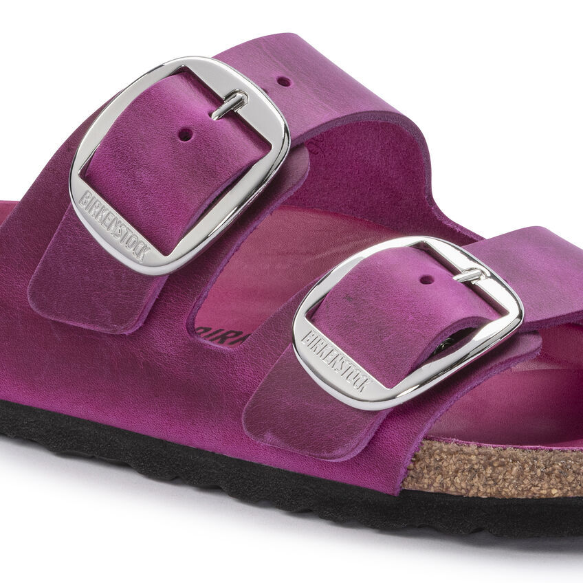 Birketthhnstock Arizona Big Buckle Oiled Leather Festival Fuchsia