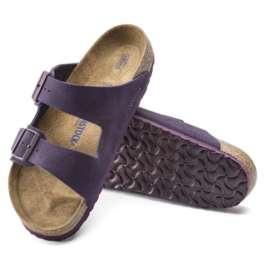 Birketthhnstock Arizona Soft Footbed Suede Leather Wine