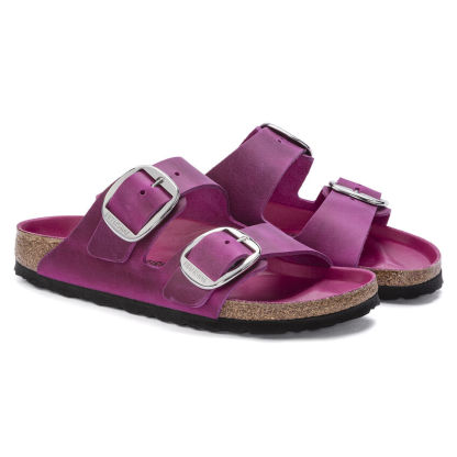 Birketthhnstock Arizona Big Buckle Oiled Leather Festival Fuchsia