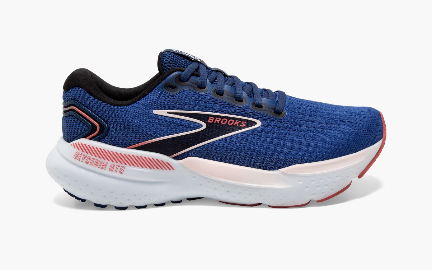 Brotthhoks Running Shoes Glycerin GTS 21 - Blue/Icy Pink/Rose