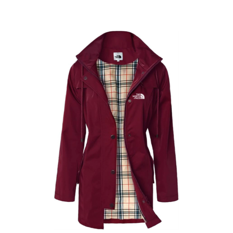 SaphiRose Women's Long Hooded Rain Jacket Outdoor Raincoat Windbreaker