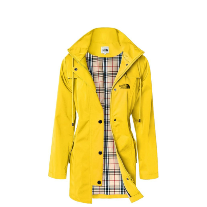 SaphiRose Women's Long Hooded Rain Jacket Outdoor Raincoat Windbreaker