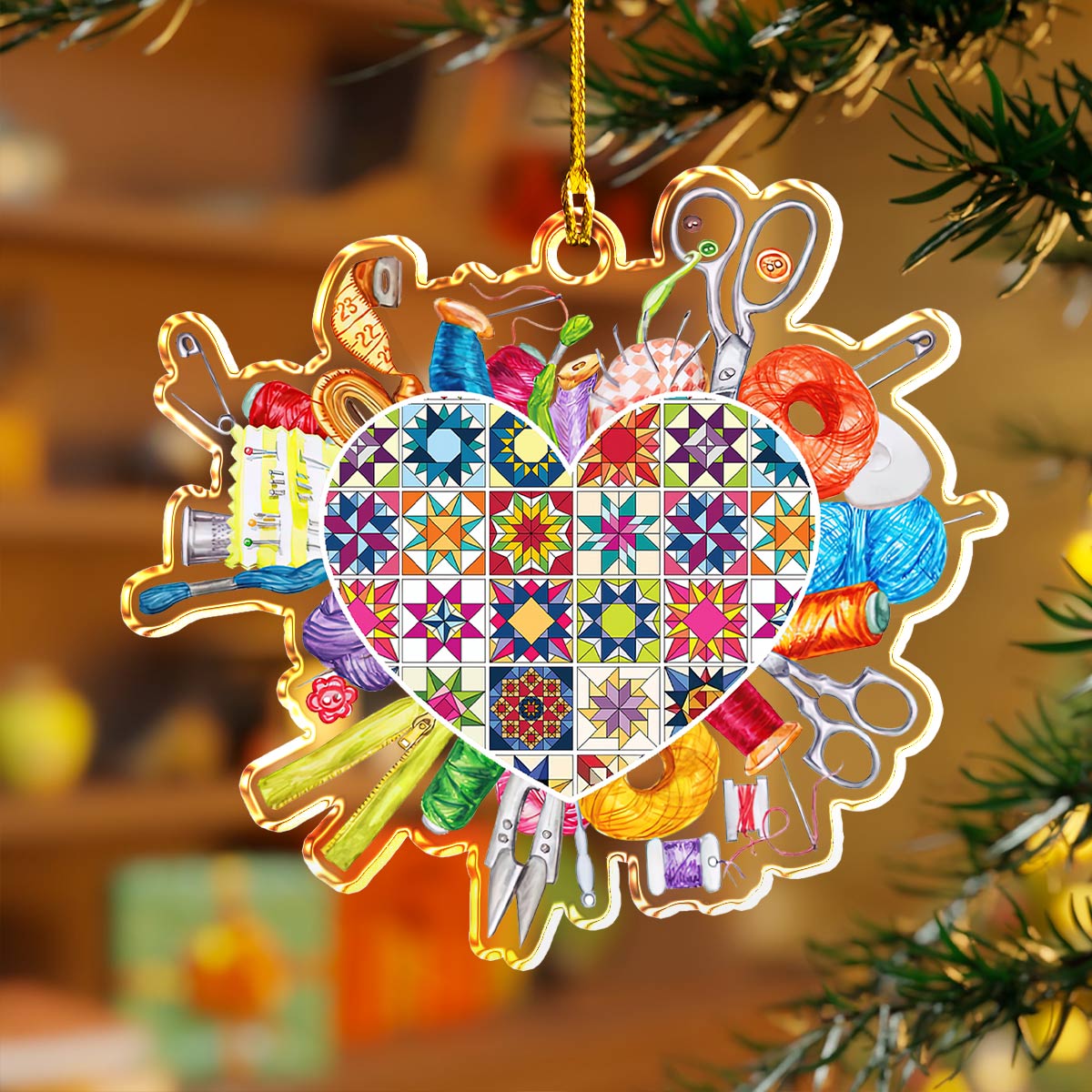 Sewing Quilt Block Ornaments