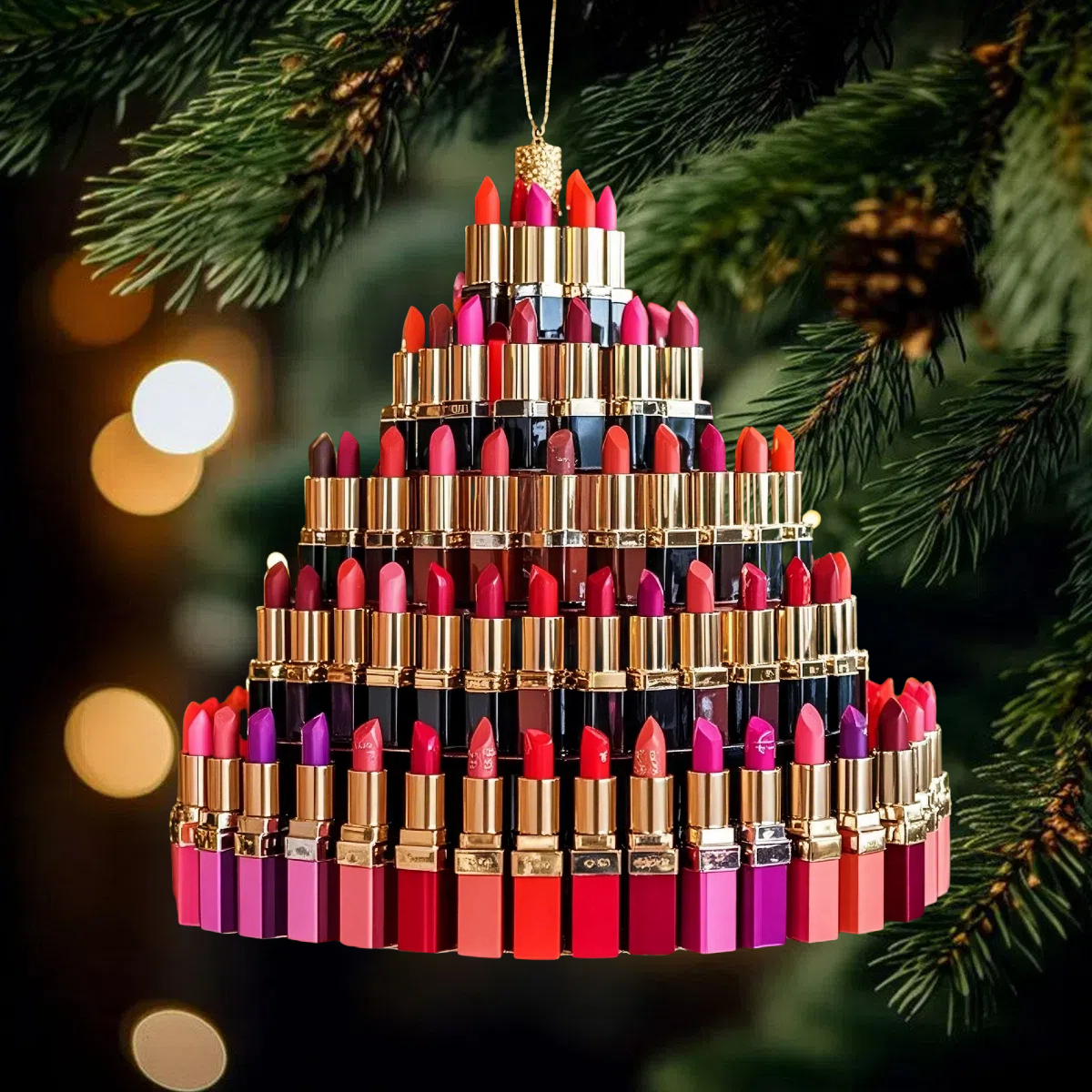 Lipstick Christmas Tree Ornament