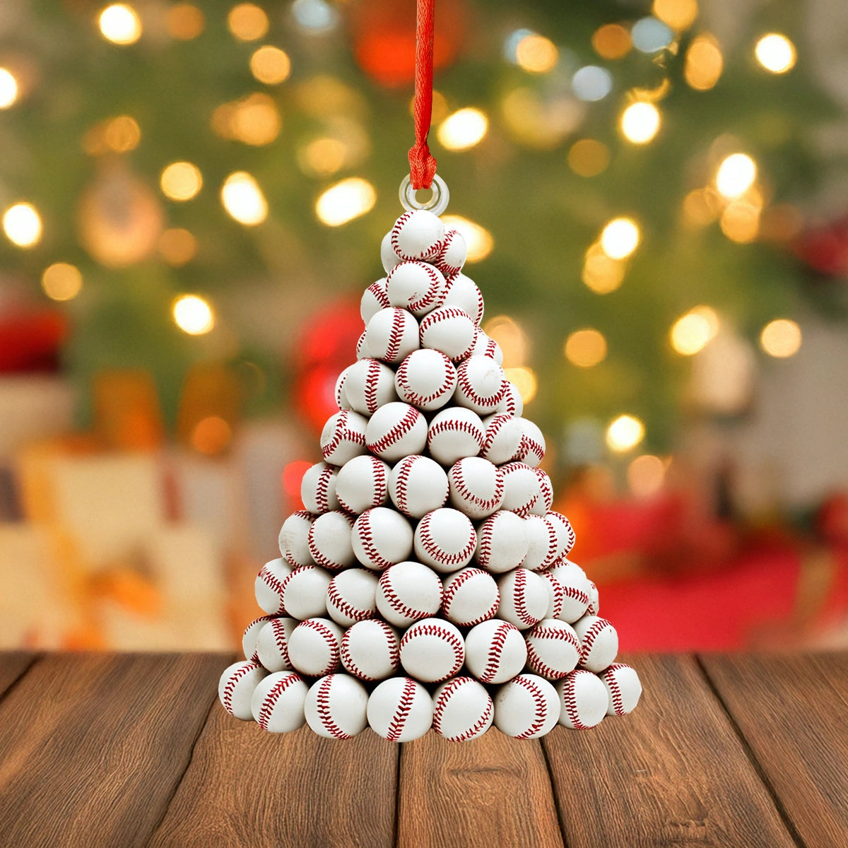 Twinkle Baseball Pinetree Ornament