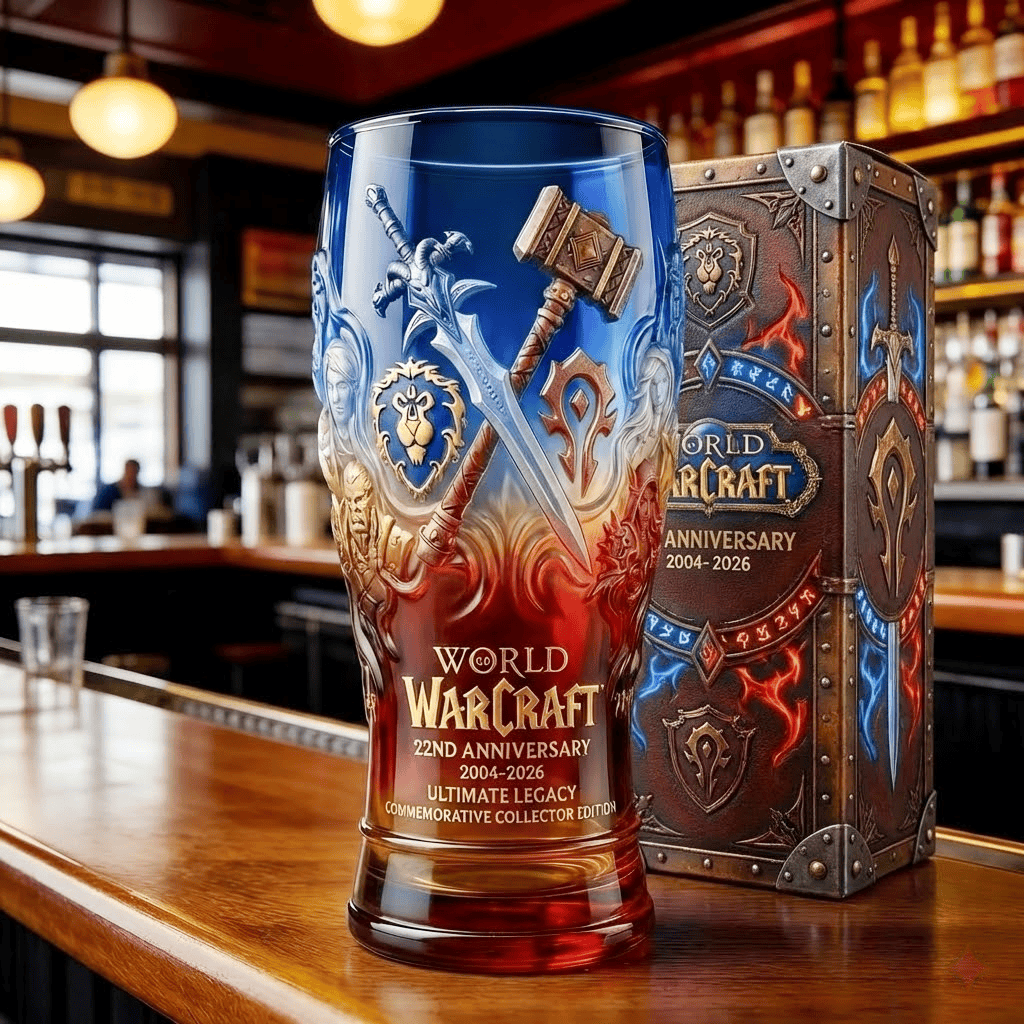 World of Warcraft 22nd Anniversary Commemorative Glass 