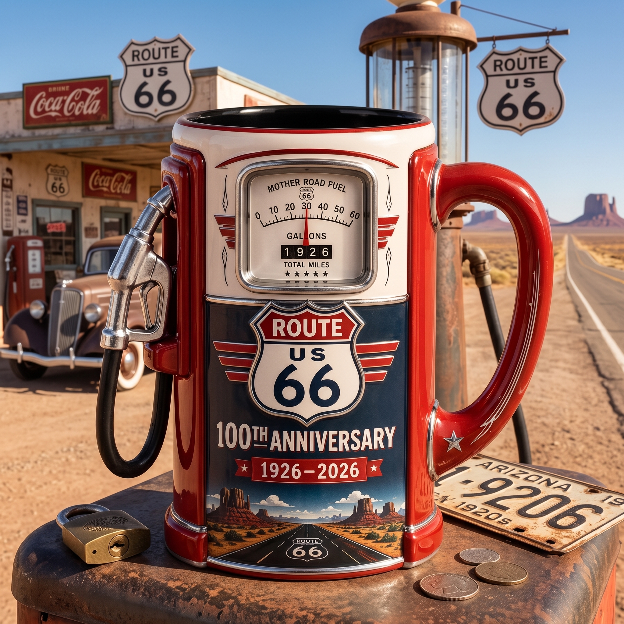 Route 66 1926-2026 100th Anniversary Mug