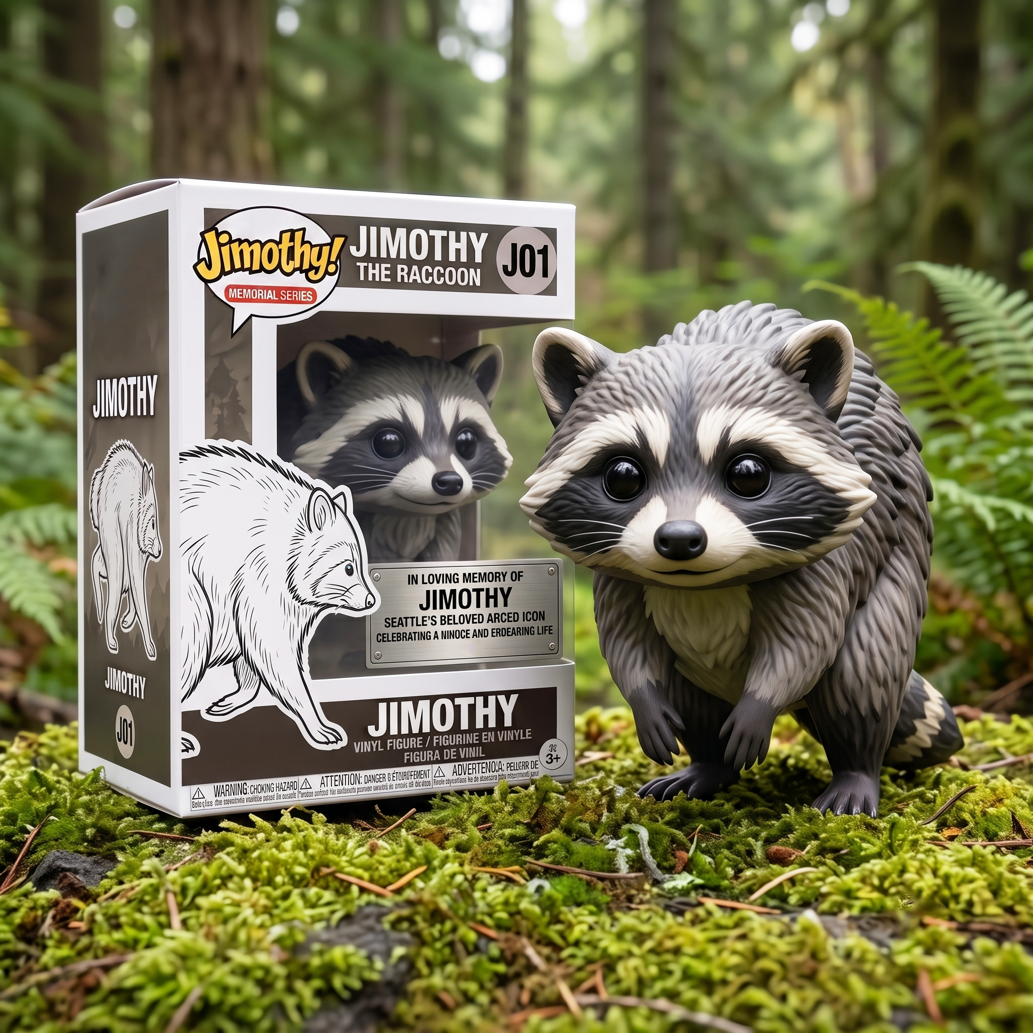 Jimothy The Raccoon Memorial Vinyl Figure