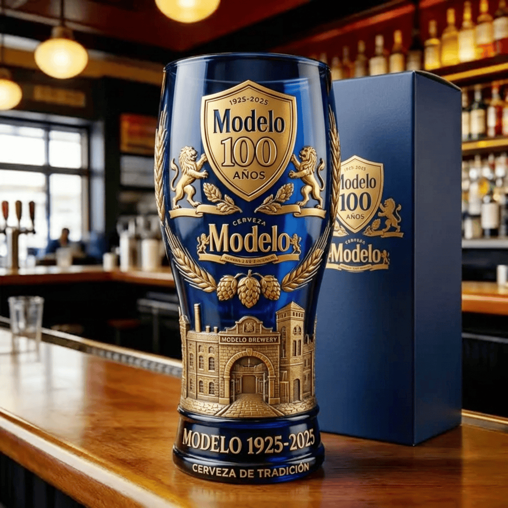 The Modelo 100th Anniversary Heritage Glass