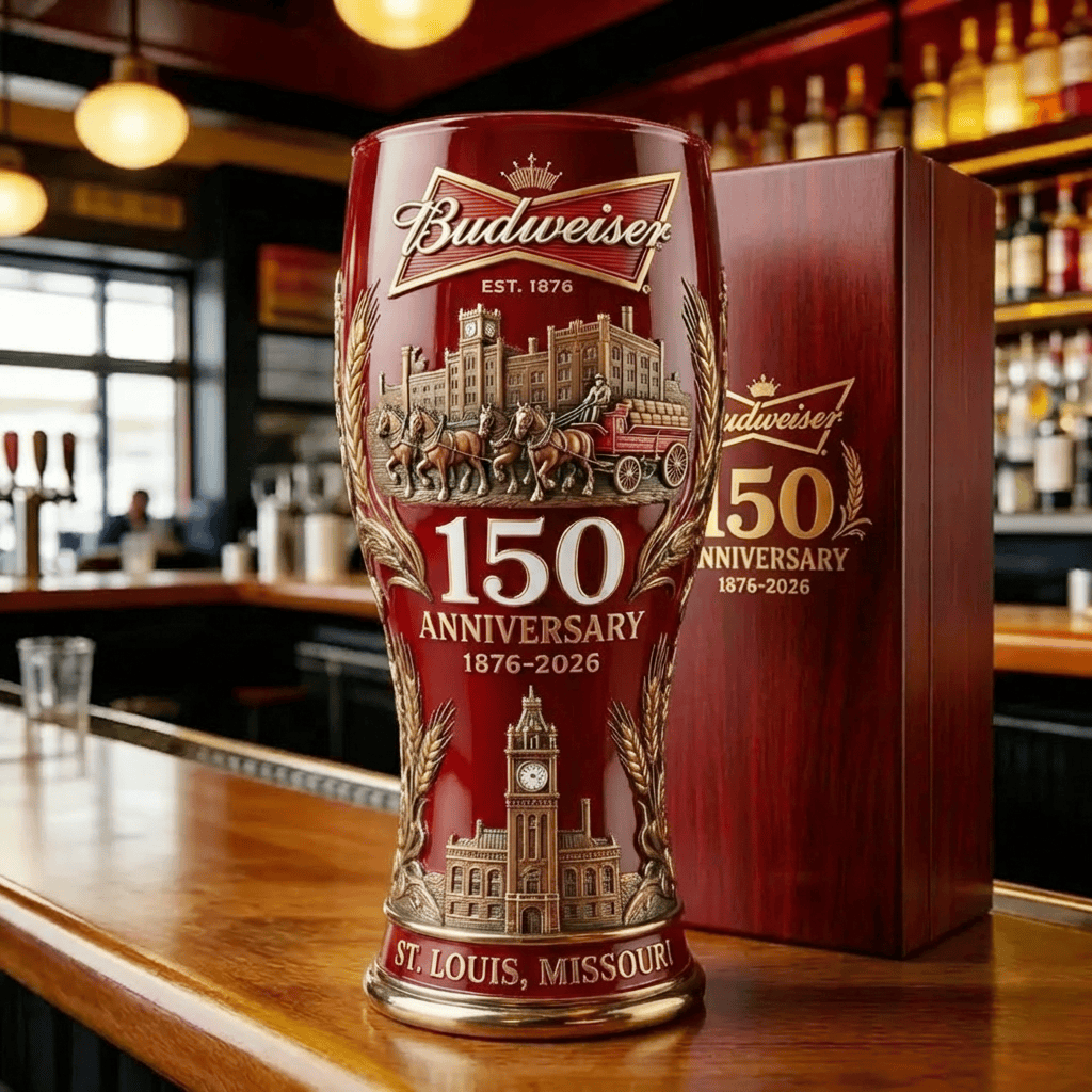 The Budweiser 150th Anniversary Heritage Glass