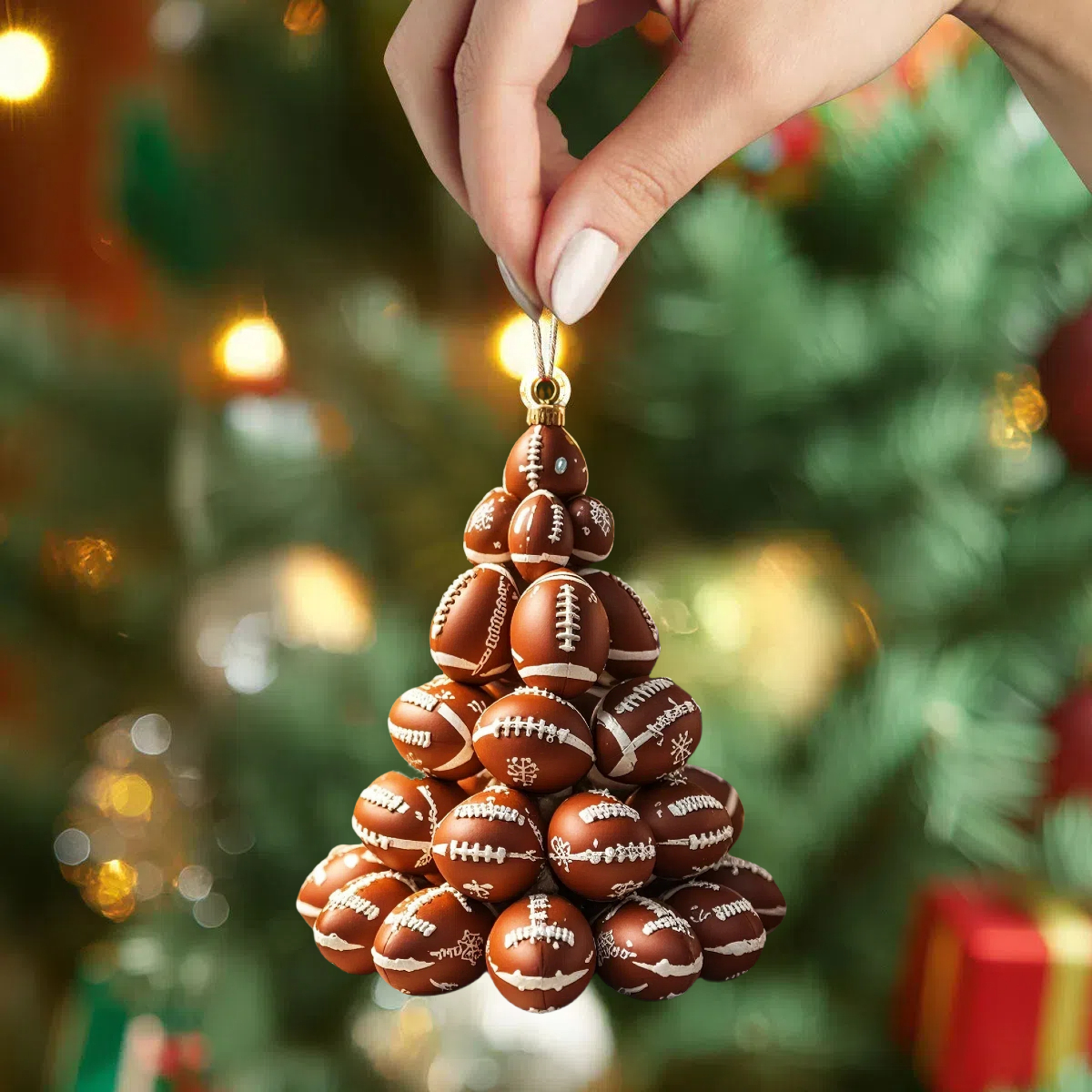 Football Christmas Tree Ornament