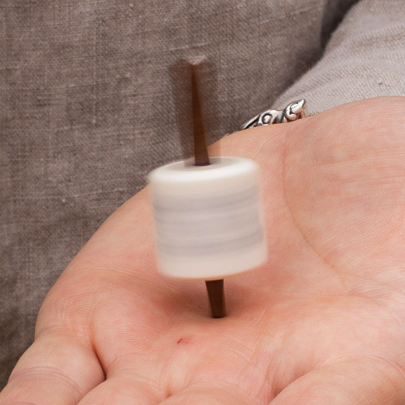 D6 Viking/Medieval Spinning Top Bone Dice