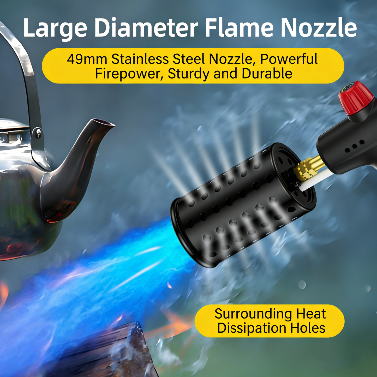 Powerful Propane Torch Gun - Instant Max Fire for Cooking & Outdoor Use