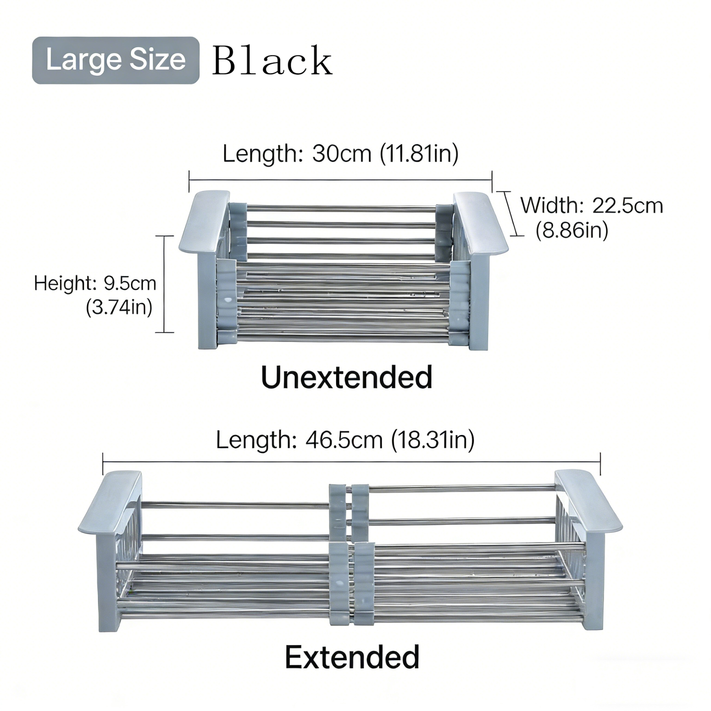 Extend kitchen sink drain basket