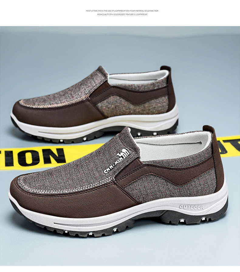 (Limited Time Sale 70% OFF) Men's Slip-On Walking Shoes with Lightweight Cushioned Sole