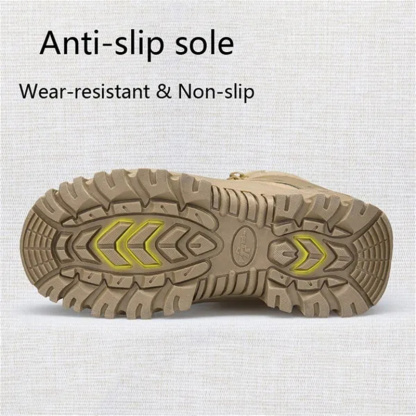 Men's Orthopedic Support Waterproof Combat Boots Lightweight Non-Slip Anti-Puncture Work Boots (Durability Upgrade)