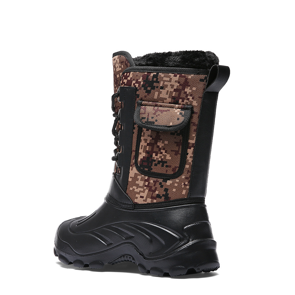 Men's Warm Winter Boots Waterproof Non-Slip Fishing Boots Work Boots (Insulation Rating: -40°F)