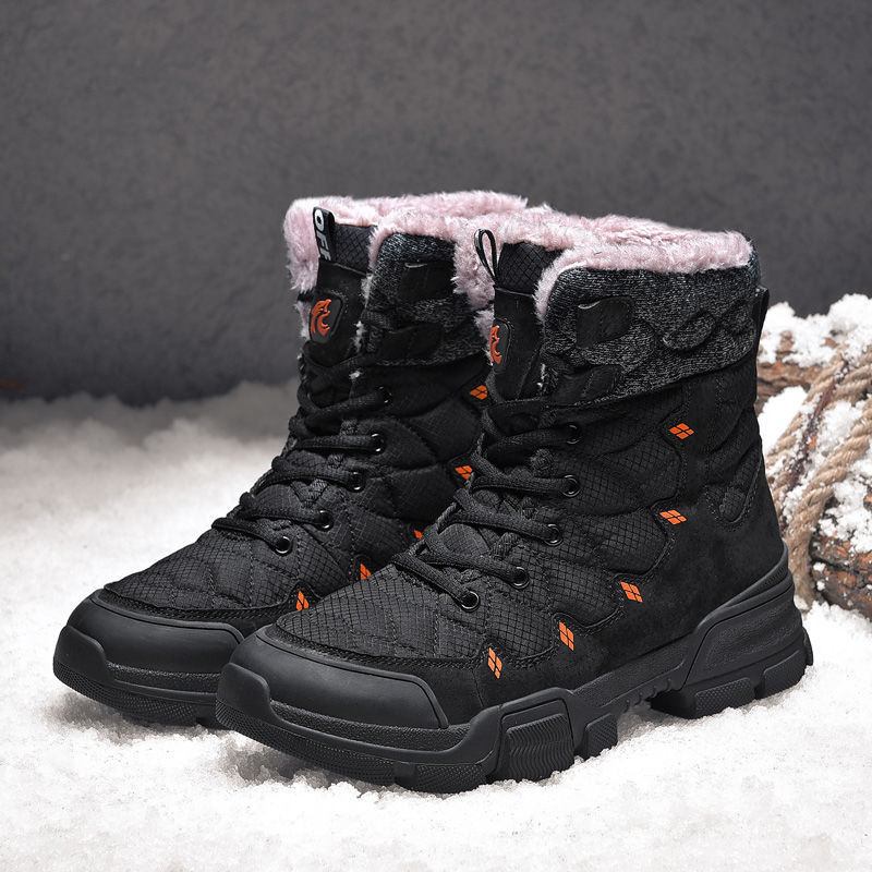 Men's Winter Warm Waterproof Snow Boots  Hiking Boots Snow Boots