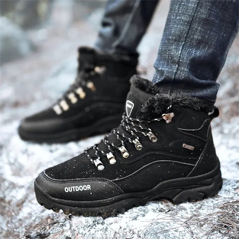 Men's Comfortable and Warm Wool Lined Hiking Shoes