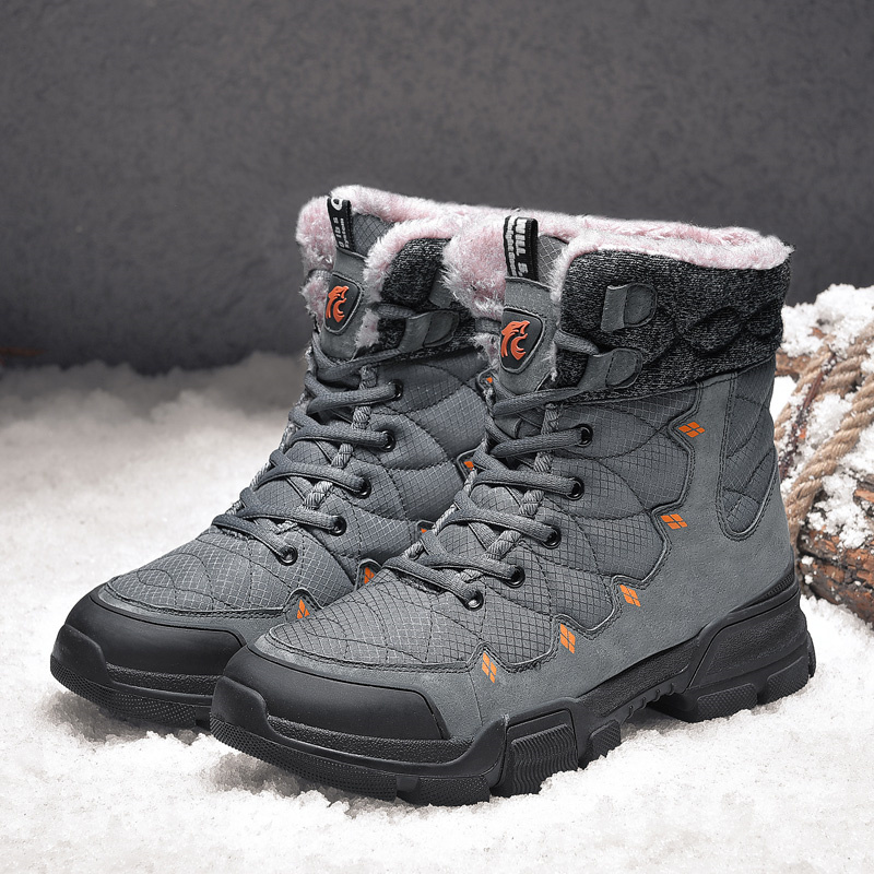 Men's Winter Warm Waterproof Snow Boots  Hiking Boots Snow Boots