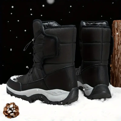 Men's High Top Snow Boots Warm Fleece Waterproof Non-Slip Hiking Boots Work Boots