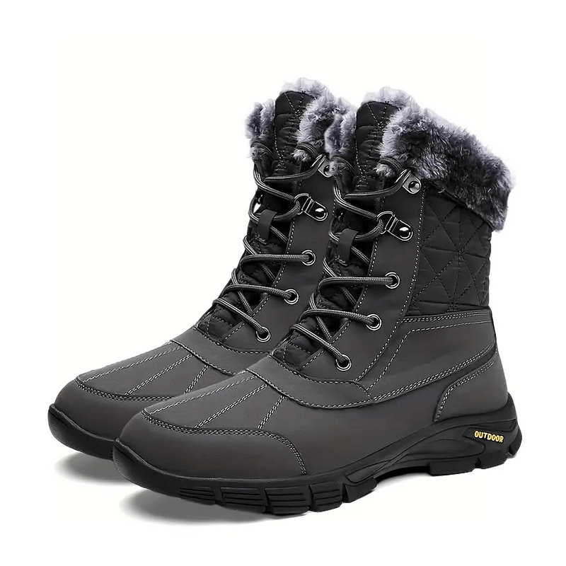 Dallader Men's Winter Warm Snow Boots Waterproof Non-Slip Hiking Boots