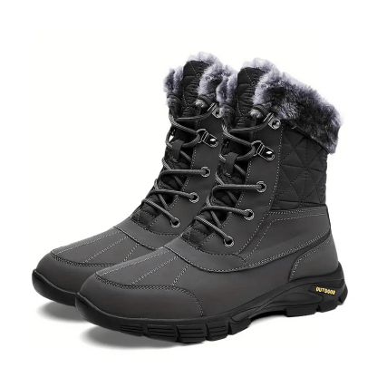 Dallader Men's Winter Warm Snow Boots Waterproof Non-Slip Hiking Boots