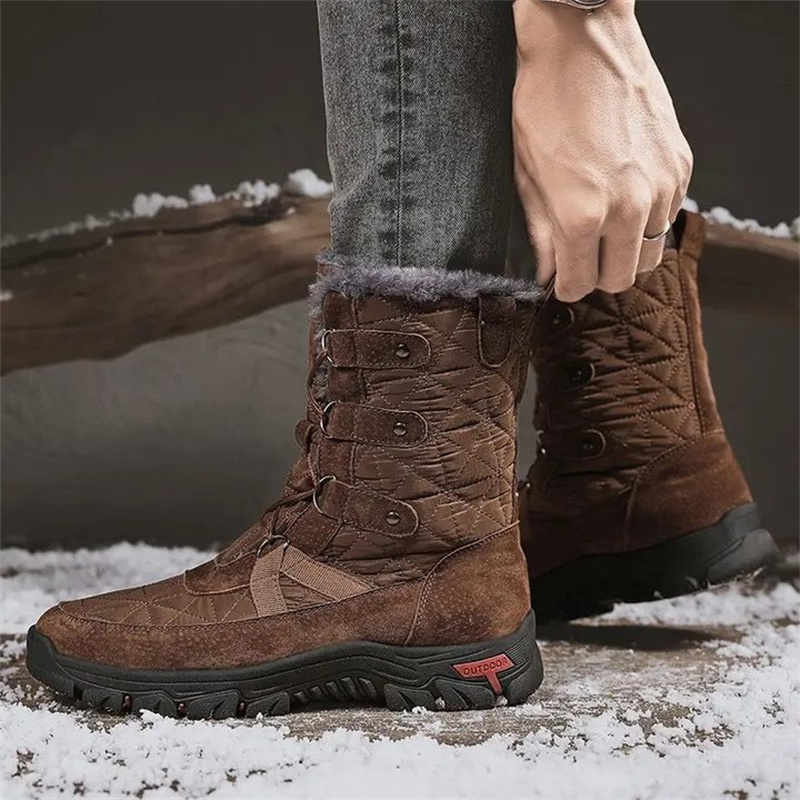 🔥Hot Sale-Men's Genuine Leather Comfortable Snow Boots Warm Boots Combat Boots