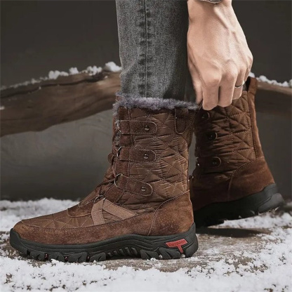 🔥Hot Sale-Men's Genuine Leather Comfortable Snow Boots Warm Boots Combat Boots