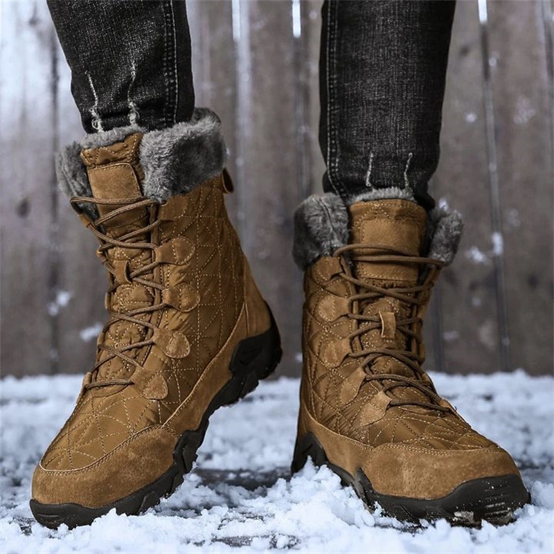 🔥HOT SALE-Men's Comfortable Waterproof Fleece Snow Combat Boots