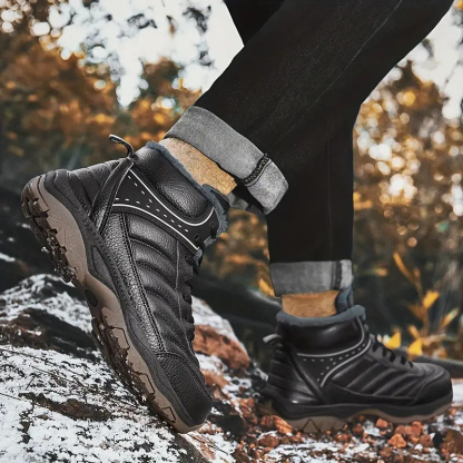 (🔥Advanced Material) Men's Waterproof and Windproof Warm Shoes Hiking Boots Snow Boots