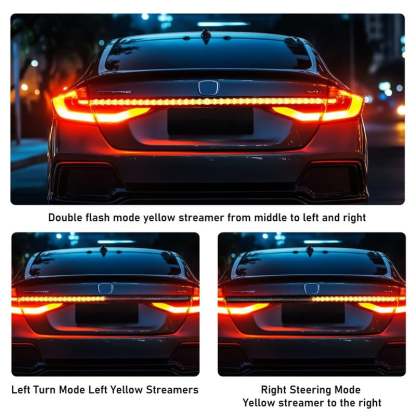 60-Inch LED Tailgate Light Bar Strip | Triple Row Truck Brake Turn Signal Reverse Lights
