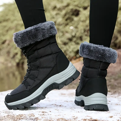 Dallader Women's Plush Lining Warm Waterproof  High Cut Thickened Snow Boots