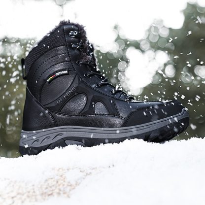 2023 New Warm Plush Snow Boots Waterproof Winter Combat Boots Work Boots
