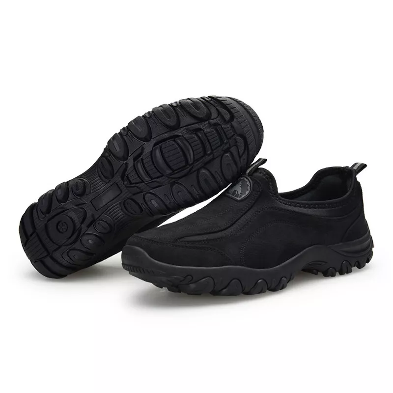 50% OFF!!!🛒Men's Cushioned Corrective Hiking Shoes, Waterproof Wide Toe Slip-On Sneakers with Arch Support, Anti-Slip & Anti-Puncture