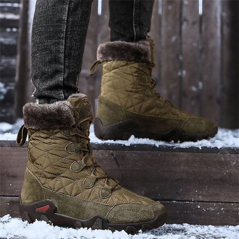 🔥HOT SALE-Men's Comfortable Waterproof Fleece Snow Combat Boots