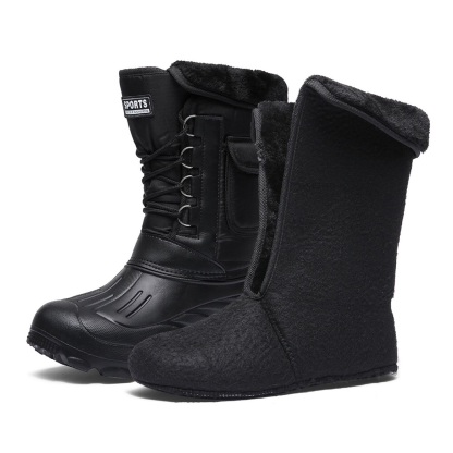 Men's Warm Winter Boots Waterproof Non-Slip Fishing Boots Work Boots (Insulation Rating: -40°F)