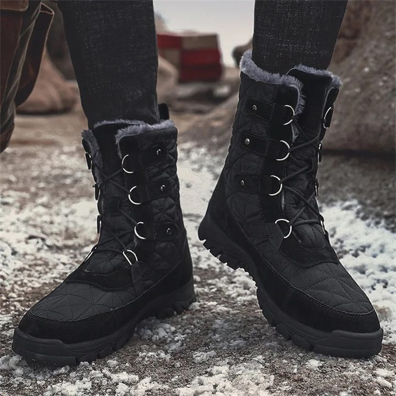 🔥Hot Sale-Men's Genuine Leather Comfortable Snow Boots Warm Boots Combat Boots