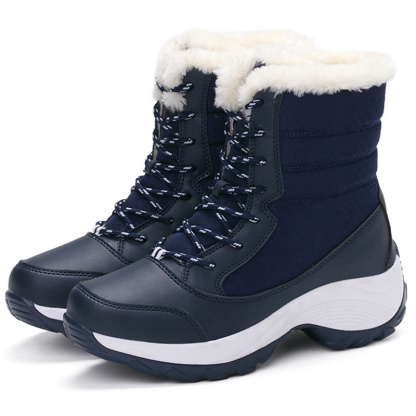 🔥Last Day Promotion 50% OFF - Women's Comfortable And Warm Genuine Leather Wool Snow Boots
