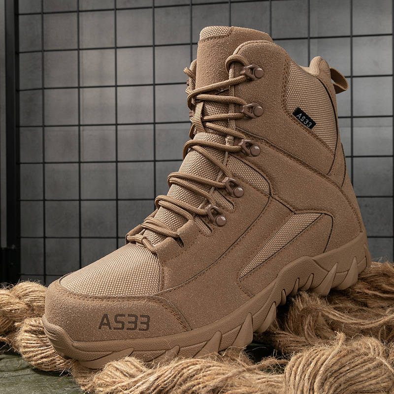 Men's Waterproof Non-Slip Warm Snow Combat Boots Safety Work Boots (Regular Style & Insulated Style)
