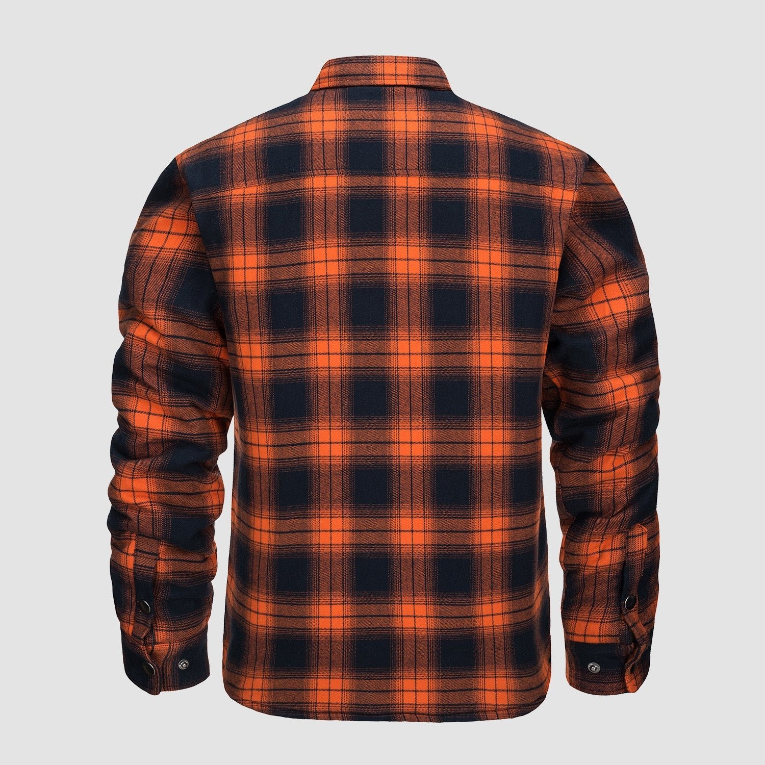 Men's Winter Padded Jacket - Warm Quilted Flannel Shirt Jacket with 5 Pockets for Outdoor and Casual Use