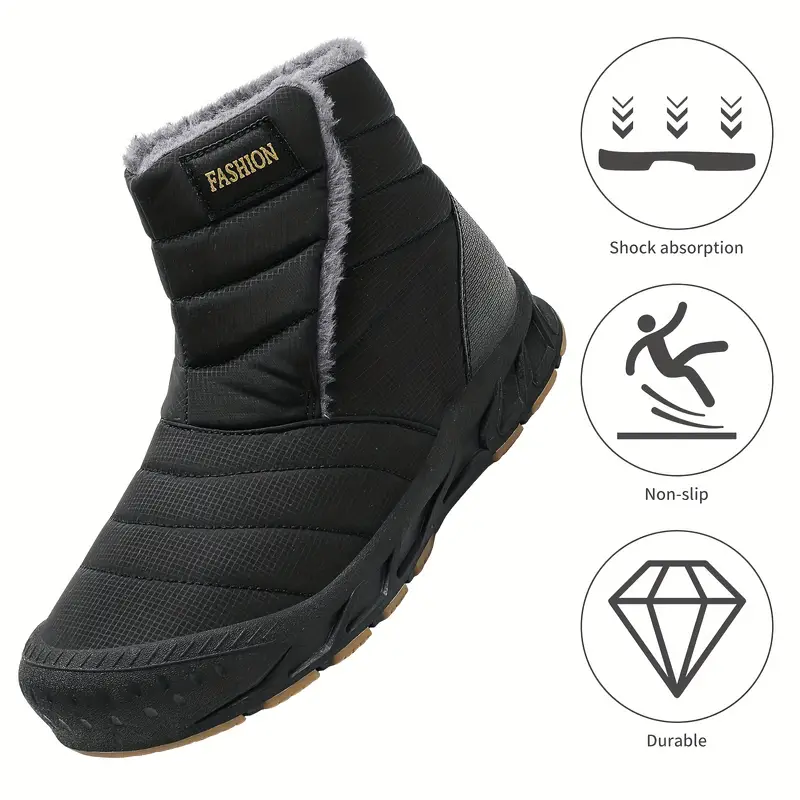 Men's Comfortable Waterproof Warm Orthopedic Winter Snow Boots Casual Ankle Shoes