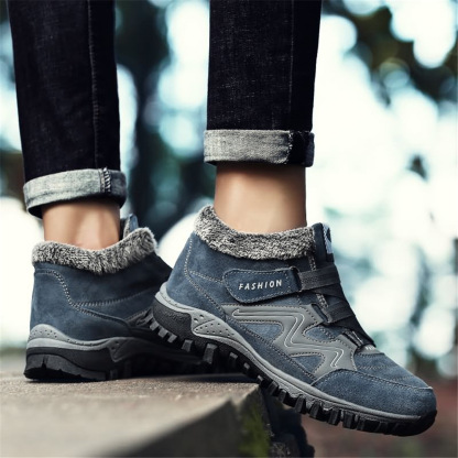 (⏰Clearance Campaign)Men's Outdoor Walking Shoes Winter Plus Velvet Warm Snow Hiking Boots