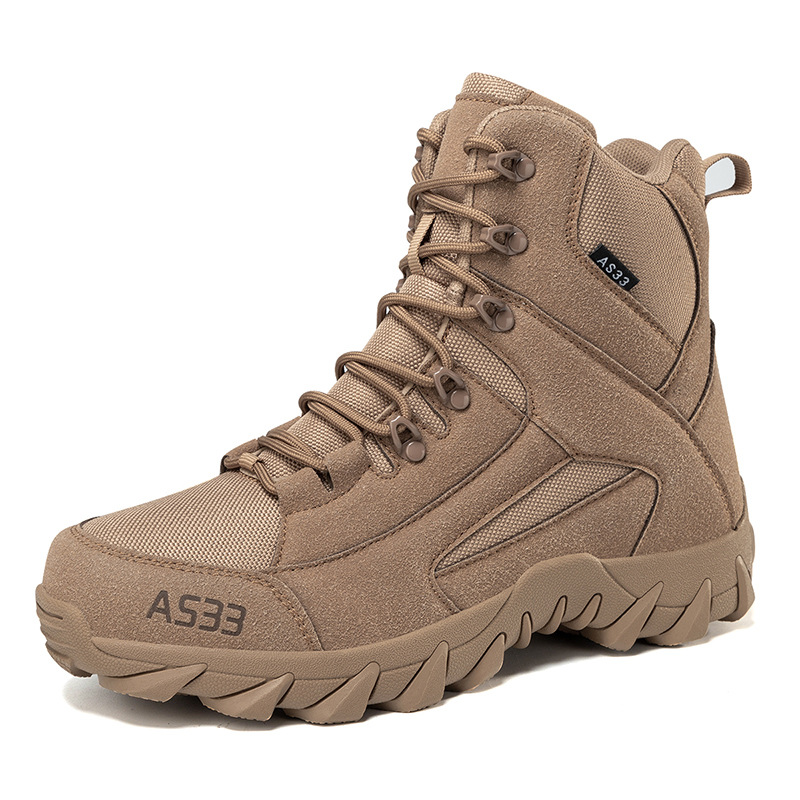 Men's Waterproof Non-Slip Warm Snow Combat Boots Safety Work Boots (Regular Style & Insulated Style)