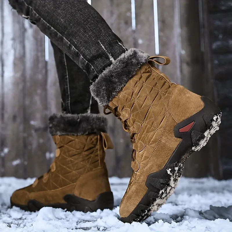 🔥HOT SALE-Men's Comfortable Waterproof Fleece Snow Combat Boots