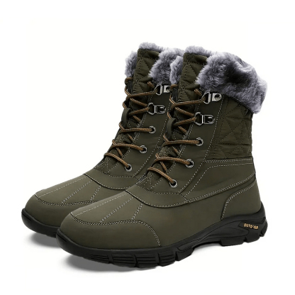 Dallader Men's Winter Warm Snow Boots Waterproof Non-Slip Hiking Boots