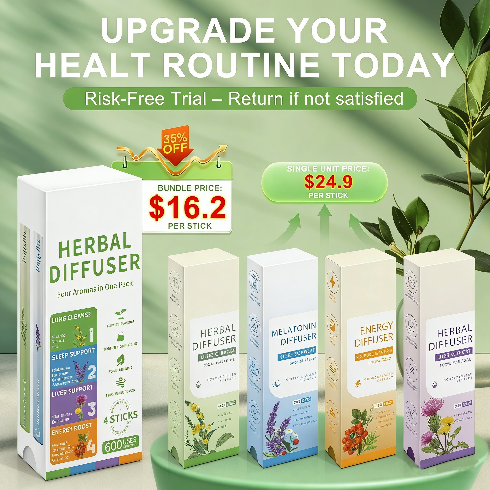 New Blend - Full Set Diffusers – 4 Aroms In 1 Box